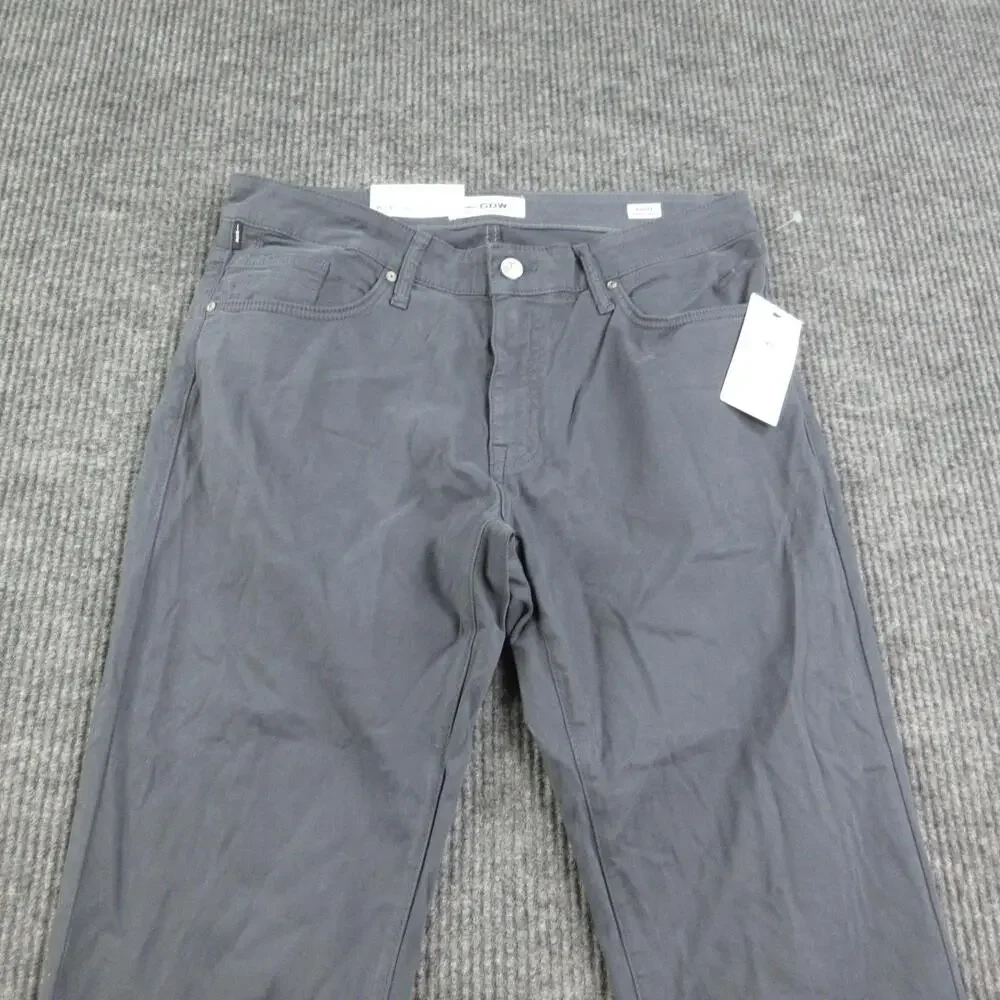 General Denim Works Jeans Mens 34x30 Gray Athletic Tapered Route 33x29* NWT